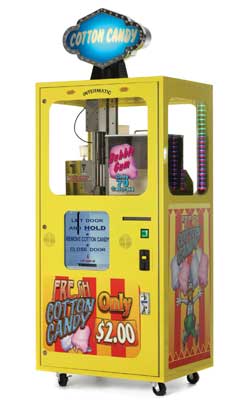 Cotton candy vending machine.  I work on one of these periodically.