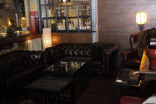 Nice big soft leather chairs.