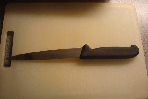 a sharp knife
