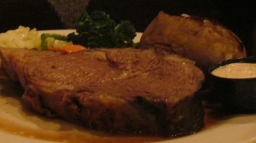 Another specialty of Concordville's Restaurant is the Roast Prime Rib of Beef Au Jus. My husband enjoyed this as he consumed every bite.
