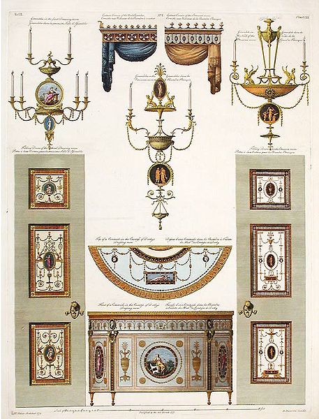 Illustrative outline of decorative details for Derby House