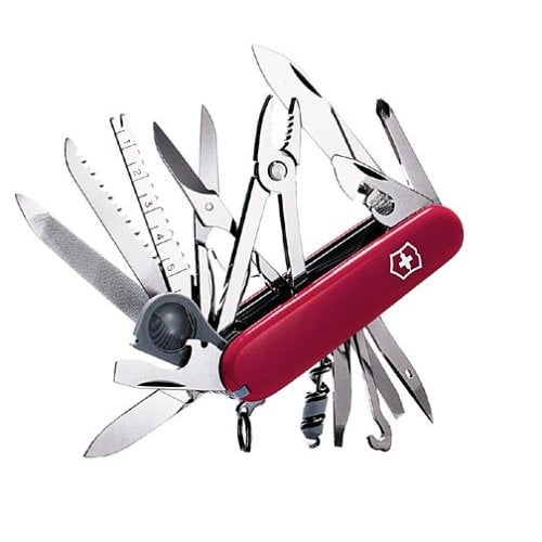 Victorinox Swiss Army Champ Pocket Knife: one of the most complete pocket knives.