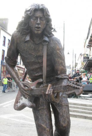 The Rory Gallagher statue in Ballyshannon Co. Donegal