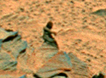 A human-shaped rock on Mars