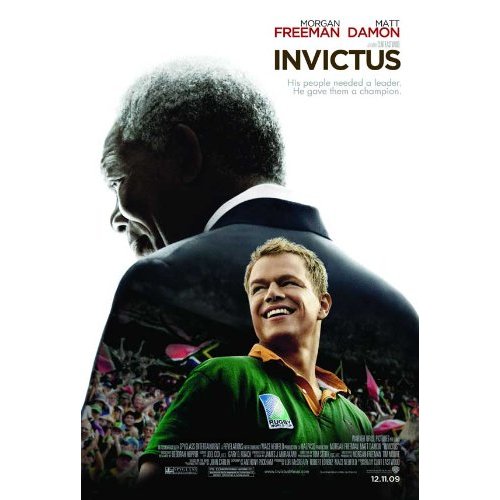 Morgan Freeman and Matt Damon star in the movie Invictus.This movie takes its title from the poem Invictus-see poster below.