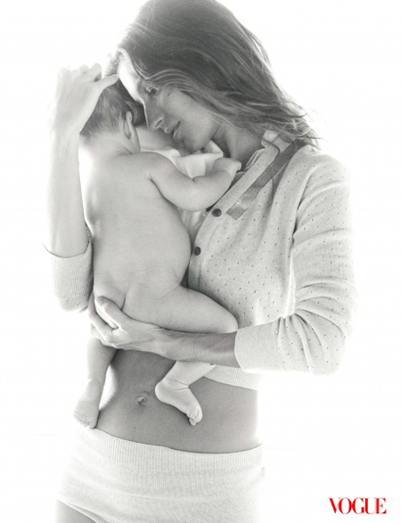 Super model Gisele Bundchen with her baby.
