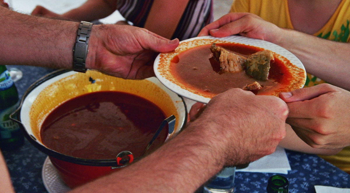 Hungarian Food - Fisherman's Soup (Halászle)