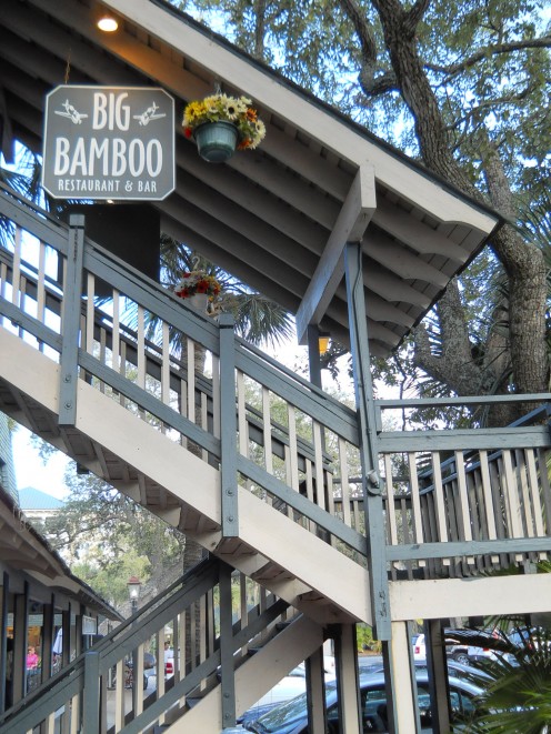 The Big Bamboo is my favorite place to eat lunch as it's perched up high, has a World War II theme and offers great specials. (See next photo). It also has delicious dinners and live entertainment most nights. 