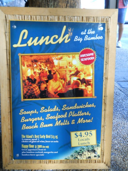 The Big Bamboo has great specials that cater to both locals and tourists. 