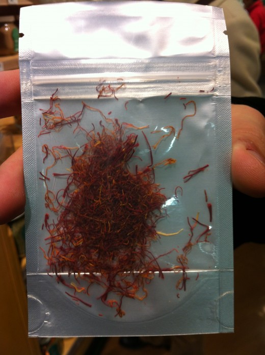 A tiny bag of saffron at my local grocery.