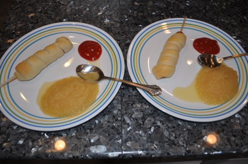 Add a little bit of applesauce and you have a complete meal. Other sides, like french fries can be added as well. 