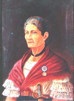 Francisca (Pancha) Carrasco, 1826-1890.  Her contributions to help defend Costa Rica against foreign aggression are nationally recognized.