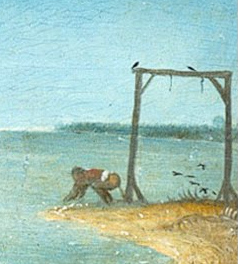 Magpies on the gallows. Proverb = "To chatter like a magpie"