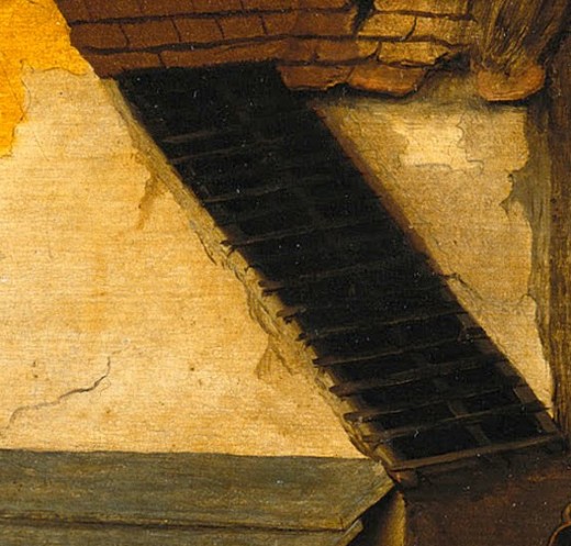 "Laths on the roof" or in this case the lack of laths on the roof. 