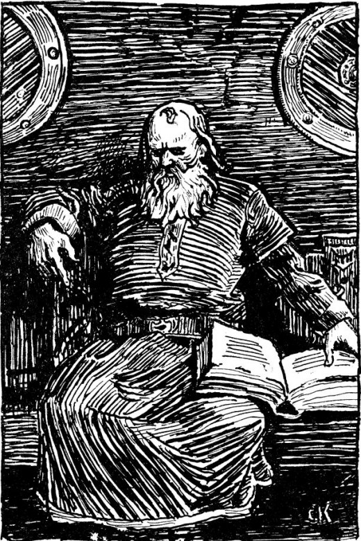  A woodcut portrait of Snorri Sturluson by Christian Krogh dated 1890 - maybe Snorri received some information wrong, but by and large he entertained