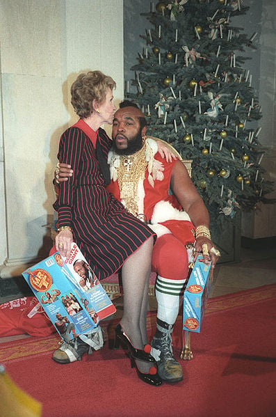 Mr. T's style lured Nancy Reagan into his lap.  You need gold like this!