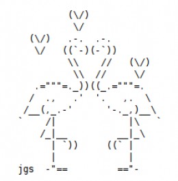 Valentine's Day Teddy Bears, Hearts and Flowers in ASCII Text Art ...