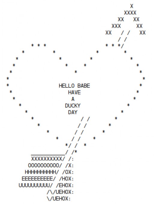 Valentine ASCII Text Art Hearts | hubpages