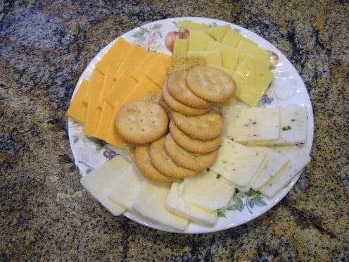 An assortment of cheese and crackers is always a hit