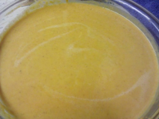 This is how the ingredients will look all mixed together - very liquidy