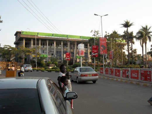 The picture above was taken from the flower bed of this KCB bank