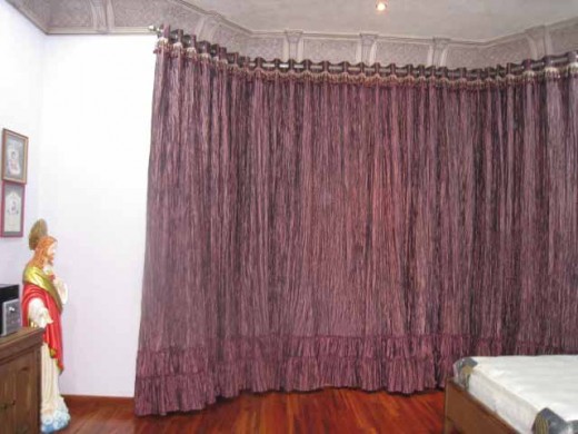 Curtains in bedroom window