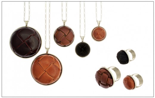 Leather Button Jewelry From Elizabeth Yarborough