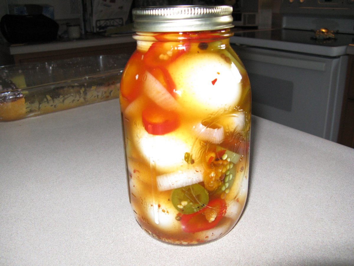 The BEST spicy pickled EGGS recipe!