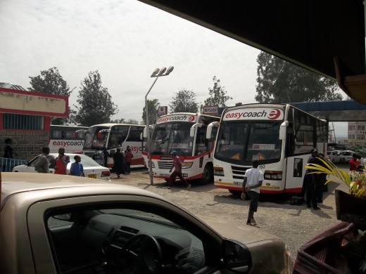 Passengers to Kisumu and other destinations take a break at Nakuru for snacks