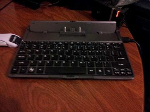 The optional keyboard dock