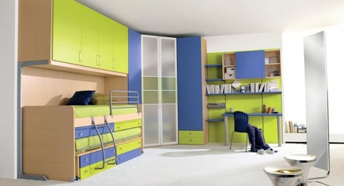You can use bright colors in a boy's bedroom.