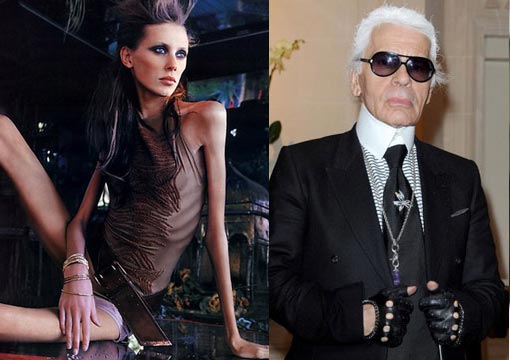 Karl Lagerfeld defends anorexic model