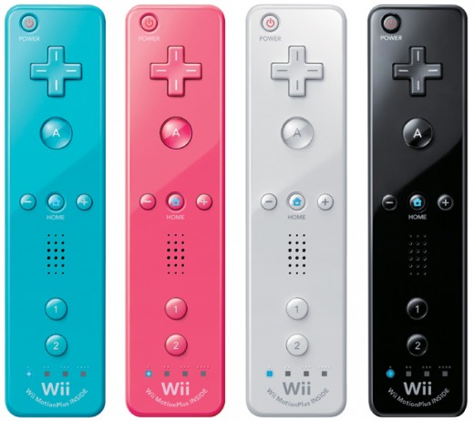 The Nintendo Wii Remote comes in a variety of colors.