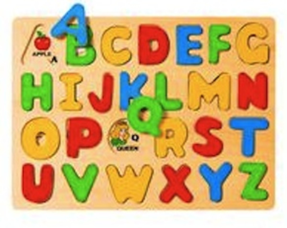 This puzzle is similar to one my daughter had and it worked great for learning capital letters and the order of the alphabet.