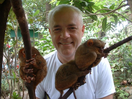 Checking out the tarsiers at Loboc River in Bohol, near Cebu, Philippines. Copyright Rod Martin, Jr.