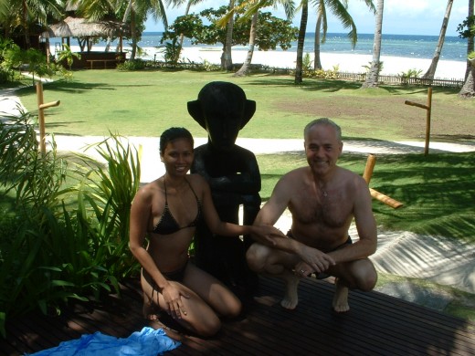 My wife, Juvy, and I at Ananyana Beach Resort, Bohol and near Cebu, Philippines. Copyright Rod Martin, Jr.