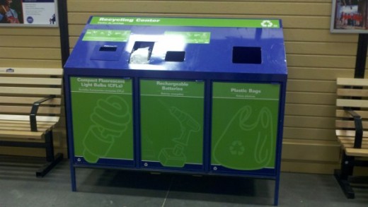 Drop off recycle center to dispose of CFL bulbs that contain mercury