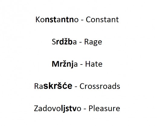 Some consonant clusters in Serbian