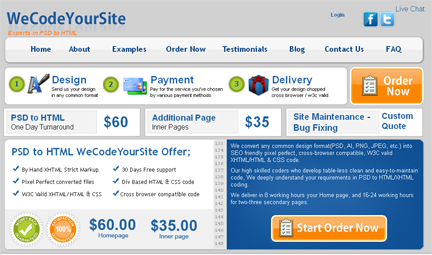psd to html top quality coding service