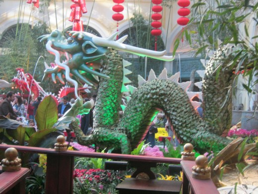 A "dragon" display at the Bellagio Hotel Conservatory, since this year is "The Year Of The Dragon." 