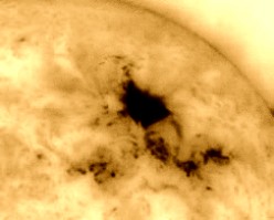 Solar Flare - Adapted from photo, courtesy of NASA.  January 2012