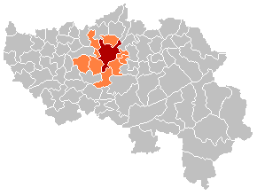 Map location of the Liège area