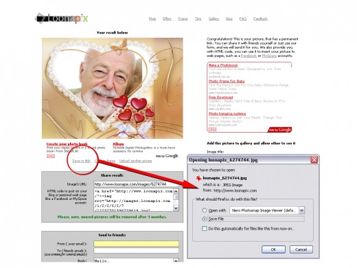 Save to your hard-disk or share with your family and friends
