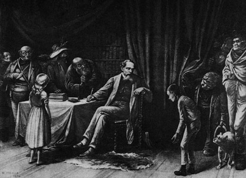 William Holbrook Beard's Depiction of Charles Dickens and His Characters.  Source: wikimedia commons, public domain