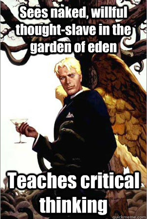 Good Guy Lucifer, the newest atheist meme.