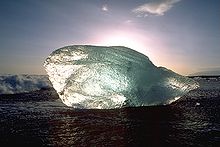 Beached iceberg on the southern coast