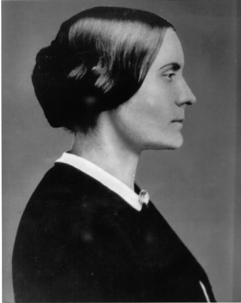 Susan B. Anthony was a rather stern-faced woman