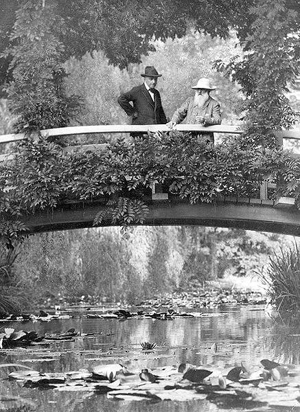 Monet in Garden, New York Times, 1922