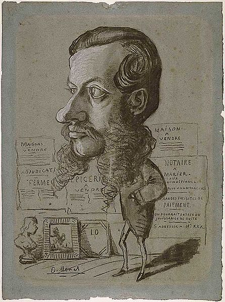 Caricature by Monet, of Leon Manchon