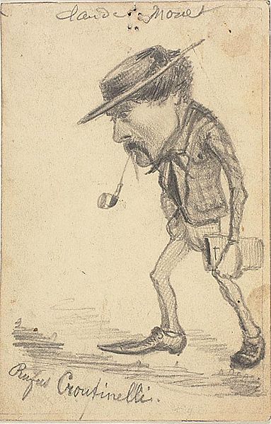 Caricature of Henri Cassinelli - Rufus Croutinelli, By Claude Monet